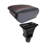 JBPIHZT Pour Kia Pour Morning Boîtier D'Accoudoir Pour Picanto Boîtier De Rangement D'Accoudoir Voiture Accessoires De Voiture Intérieur Retrofit(H ligne rouge 4USB)