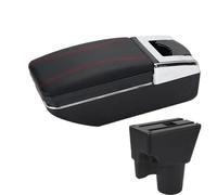 JBPIHZT Pour Kia Pour Picanto Pour Picanto Pour 3X-Line Accoudoir Voiture Détails Intérieurs Pièces De Rechange Boîte De Rangement(A1 Noir rouge SANS USB)