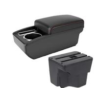 JBPIHZT Pour Kia Pour Rio 3 K2 Boîte D'accoudoir Port USB Porte-gobelet Accessoires Rangement Modification Intérieure(A1 Noir rouge SANS USB)