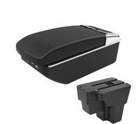 JBPIHZT Pour KIA Pour RIO Boîte D'accoudoir Pour STONIC Pour KIA Pour Rio Lx Cerato Bras D'accoudoir Auto Pièce Retrofit Boîte De Rangement(A1 Noir rouge 7USB)