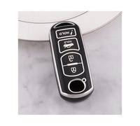 JBPIHZT pour Mazda 2 3 5 6 CX3 CX5 CX7 CX9 pour Atenz pour Speed pour Miata MX5 pour Axela CX4 Coque De Clé Voiture Style TPU 4 Boutons(Noir)