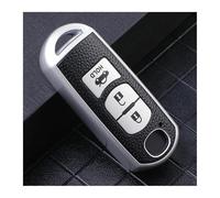 JBPIHZT pour Mazda 2 3 6 pour Atenza pour Axela pour Demio CX-3 CX-5 CX7 CX-9 2015-2019 Coque De Clé Porte-Clé TPU Housse Voiture(Argent)