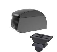 JBPIHZT Pour Mazda 2 Boîte D'accoudoir Pour Mazda 2 Pour Demio Boîte D'accoudoir Auto Boîte De Rangement Centrale Retrofit Intérieur Interface USB(A2 Black single)