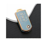 JBPIHZT pour Mazda 3 5 6 Series M6 RX8 MX5 2 3Boutons Protège-Clé sans Clé Pochette Accessoires Coque Pliable Voiture TPU(Gris,3 Button)