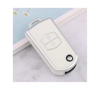 JBPIHZT pour Mazda 3 5 6 Series M6 RX8 MX5 Accessoires Coque De Clé Voiture Reversible TPU 2 3Boutons(Blanc,2 Button)