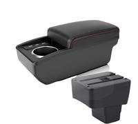 JBPIHZT Pour Mazda CX-3 Boîte D'accoudoir Pour Mazda 2 Skyactiv Version Pour Cx3 CX-3 Boîte De Rangement D'accoudoir Voiture(B1 Red line 6 usb)