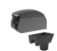 JBPIHZT Pour Mitsubishi Pour Attrage Pour Mirage Boîtier D'accoudoir Pour Space Star Boîtier De Rangement D'accoudoir De Voiture(A1 Black Red single)