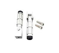 JBPIHZT Pour Motos Vélos Véhicules Électriques Cyclomoteurs Karts Scooters Pédales Universelles 8mm Repose-pieds Pliant Compatible(Argent)