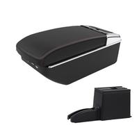 JBPIHZT Pour N&issan Pour DATSUN MIDO NODO Accoudoir Voiture Boîte De Rangement Accessoires Détails Intérieurs(A1 Noir rouge 7USB)