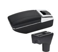JBPIHZT Pour N&issan Pour Sunny Boîte D'Accoudoir Pour N&issan Pour March Pour Micra K13 2010-2022 Accoudoir Auto Boîte De Rangement Bras(Ligne noire A2 Pas d'USB)