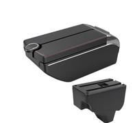 JBPIHZT Pour Peugeot 2008 Boîte À Accoudoir Central Pour Peugeot 208 2019-2024 Boîte De Rangement D'accoudoir De Voiture Pièces De Rétrofit(B1 Noir rouge 7USB)