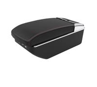 JBPIHZT Pour Peugeot 207 Boîte D'accoudoir Voiture Boîte De Rangement Centrale Transformation Intérieure Accessoires Voiture(A1 Noir rouge 7USB)