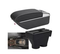JBPIHZT Pour Peugeot 208 2012-2018 Boîte À Accoudoir Pièce De Retrofit Cendrier Grand Espace De Rangement Détail Intérieur(B3 Noir blanc 7USB)