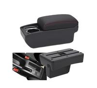 JBPIHZT Pour Peugeot 307 2001 2002 2003 2004 2005-2008 Boîte À Accoudoir Auto Boîte De Rangement Surélevée Détails Intérieurs(C1 Noir rouge PAS d'USB)