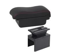 JBPIHZT Pour R&enault Pour Clio 5 Boîte D'Accoudoir Pour R&enault Pour Captur Pour Clio5 Boîte D'Accoudoir Voiture Boîte De Rangement Centrale(B1 Noir rouge 3USB)