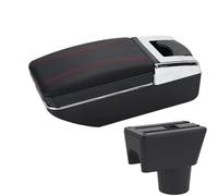 JBPIHZT Pour R&enault Pour Duster Accoudoir Pour Dacia Pour Duster Pour Oroc 2012-2018 Boîte D'accoudoir De Voiture Boîte De Rangement(A1 Noir rouge SANS USB)
