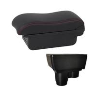 JBPIHZT Pour R&enault Pour Duster Boîte Accoudoir Pour Dacia Pour Duster Boîte À Accoudoir Auto 2019-2024 Boîte De Rangement Console Centrale(B1 Noir rouge 3USB)