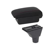 JBPIHZT Pour R&enault Pour Sandero Stepway Boîte D'accoudoir Pour Dacia Pour R&enault Pour Sandero Pour Logan 2 Boîte D'accoudoir Boîte De Rangement(B1 Noir rouge 3USB)