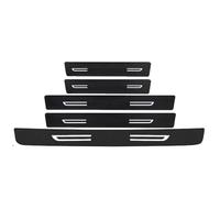 JBPIHZT pour Renault pour ARKANA Bande De Protection Seuil Porte Plaque Anti-Rayures Fibre Carbone Cuir Protège-Attelage Arrière Coffre(5 pièces)