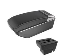 JBPIHZT Pour SEAT Pour ARONA 2017-2024 Accoudoir Central Voiture Boîte De Rangement Avec Porte-gobelet Auto Double Couche(Black white NO USB)