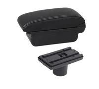 JBPIHZT Pour Seat Pour Ibiza Boîte D'accoudoir Pour Ibiza 6j Pour Ibiza 6L 2010 2011-2019 Boîte D'accoudoir Centrale Boîte De Rangement(B3 Noir blanc 3USB)