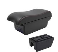 JBPIHZT Pour Suzuki Pour Ertiga Boîte D'accoudoir Auto Modification Interne Boîte De Rangement Avec Porte-gobelet Boîte D'Accoudoir Centrale(B1 Noir rouge 3USB)