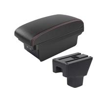 JBPIHZT Pour Suzuki Pour Ignis III 2016 2017 2018 2019 2020 2021 2022 2023 2024 Boîte Accoudoir Boîte De Rangement Pièces Auto Intérieur(B1 Noir rouge 3USB)