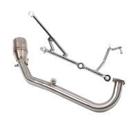 JBPIHZT Pour Sym GR125 GR150 Système D'échappement De Moto À Enfiler Tuyau De Liaison De Connexion Avant En Acier Inoxydable Modifié