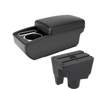 JBPIHZT Pour Toyota Pour Aqua Boîte D'accoudoir Pour Toyota Pour Prius C Aqua Boîte De Rangement De Bras De Voiture Pièces De Rechange(A1 Noir rouge SANS USB)