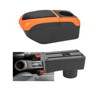 JBPIHZT Pour Toyota Pour Aygo X Boîte D'accoudoir Pièces Retrosfit Boîte De Rangement Auto Support Bras Surélevé Détails Intérieurs(Noir orange)