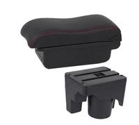 JBPIHZT Pour VW Pour Golf 6 Boîtier D'Accoudoir Pour S&CIROCCO Pour Sagitar Pour VW Pour Golf 5 Pour Mk6 Pour MK5 Pour Jetta 5 Boîtier D'Accoudoir Voiture(B1 Noir rouge 3USB)