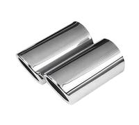 JBPIHZT Pour VW Pour T&IGUAN 2 2019 2020 2021 1.4T Bague D'Échappement Enjoliveur Pot D'Échappement Accessoire Auto(Argent,2 pièces)
