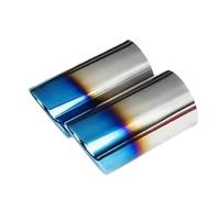 JBPIHZT Pour VW Pour T&IGUAN 2 2019 2020 2021 1.4T Bague D'Échappement Enjoliveur Pot D'Échappement Accessoire Auto(Bleu,2 pièces)