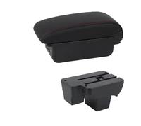 JBPIHZT Pour VW Pour Virtus Boîte D'accoudoir Pour VW Pour Polo Accoudoir Auto 2019 2020 2021-2024 Boîte De Rangement Centrale Avec USB(B1 ligne rouge 3USB)