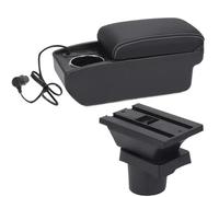JBPIHZT Pour VW UP Boîte D'accoudoir Pour S&koda Pour Citigo Pour VW UP Pour Seat Mii Accoudoir Auto Boîte De Rangement Porte-gobelet(A3 Charge rapide)