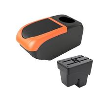 JBPIHZT Pour WR-V Pour Fit Pour Jazz 3 Accoudoir Voiture 2014-2020 Boîte De Rangement Accessoires Auto Pièces De Rénovation Intérieur(B2 Orange frame 6USB)