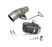 JBPIHZT Pour XADV 750 Accessoires Modifiés En Acier Inoxydable Silencieux D'échappement Moto Tube Intermédiaire Raccord D'échappement 51 Mm(Style D)