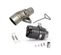 JBPIHZT Pour XADV 750 Accessoires Modifiés En Acier Inoxydable Silencieux D'échappement Moto Tube Intermédiaire Raccord D'échappement 51 Mm(Style E)