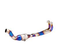 JBPIHZT Pour Y&amaha Pour Tmax530 Pour Tmax560 530 2017 2018 2019 2020 2021 Silencieux D'échappement Avant Intermédiaire Moto(Bleu)