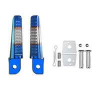 JBPIHZT Pour YAMAHA Pour NMAX155 Pour XMAX300 Pour AEROX 1 Paire De Repose-pieds En Alliage D'Aluminium Arrière Pour Moto Repose-pieds Arrière(Blue Silver)