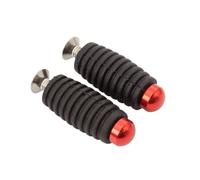 JBPIHZT Repose-pieds Moto CNC 6mm Repose-pieds Pattes D'appui Pédale Pour Yamaha YZF R1 R15 R6 R25 R3 MT03 MT09 MT07 FZ07(ROUGE)
