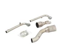 JBPIHZT Silencieux D'échappement 51 Mm Pour Y&amaha Pour TMAX 530 560 500 PourTMAX530 2017-2023 Modification Du Raccord Intermédiaire Avant(Argent)