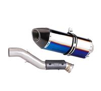 JBPIHZT Silencieux D'échappement Avant Intermédiaire Avec DB Killer Pour Moto Pour CF Moto 800MT Et 800MT Accessoires Modifiés(Demi bleu)