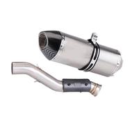 JBPIHZT Silencieux D'échappement Avant Intermédiaire Avec DB Killer Pour Moto Pour CF Moto 800MT Et 800MT Accessoires Modifiés(Argent)
