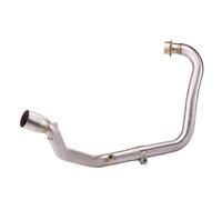 JBPIHZT Silencieux D'échappement Avant Pour Moto Pour Suzuki Pour GIXXER 250 SF250 Tube Intermédiaire Accessoires Modifiés En Acier Inoxydable(Argent)