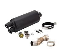 JBPIHZT Silencieux D'échappement Double Avec Collecteur Central Et Catalyseur DB Killer Pour R1200GS ADV Pour Advantage 2013-2018(NOIR)