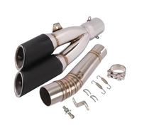 JBPIHZT Silencieux D'échappement Moto Avec Collecteur Central, Double Trou DB Killer Pour NC700 NC700X NC750 NC750X NC750S(Style C)