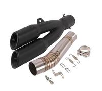 JBPIHZT Silencieux D'échappement Moto Avec Collecteur Central, Double Trou DB Killer Pour NC700 NC700X NC750 NC750X NC750S(Style E)