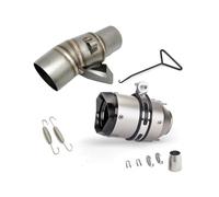 JBPIHZT Silencieux D'échappement Moto Tube Intermédiaire Raccord D'échappement 51 Mm Pour XADV 750 Accessoires Modifiés En Acier Inoxydable(Style C)