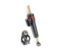 JBPIHZT Stabilisateur D'amortisseur De Direction Universel En Fibre De Carbone 255 Mm Argenté Et Noir Pour Moto Pour Suzuki(NOIR)